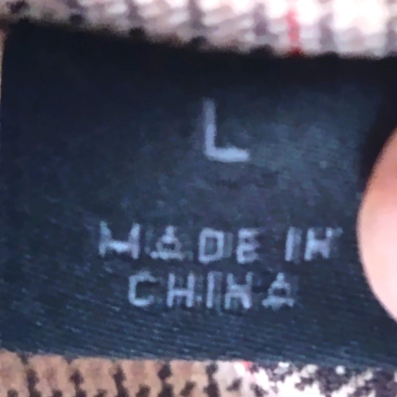 Express Design Studio Women's Multi Plaid Trench Rain Coat | Sz Large - Picture 7 of 8